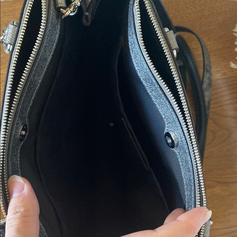 COACH Brooke Silver Snake Print Leather Handbag / Crossbody - Picture 13 of 15